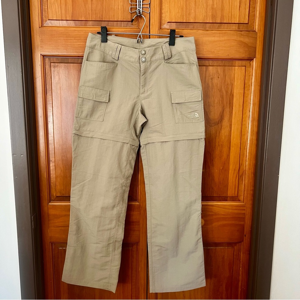 The North Face Women's Tan Hiking Pants, Zip-Off Shorts, Size 10